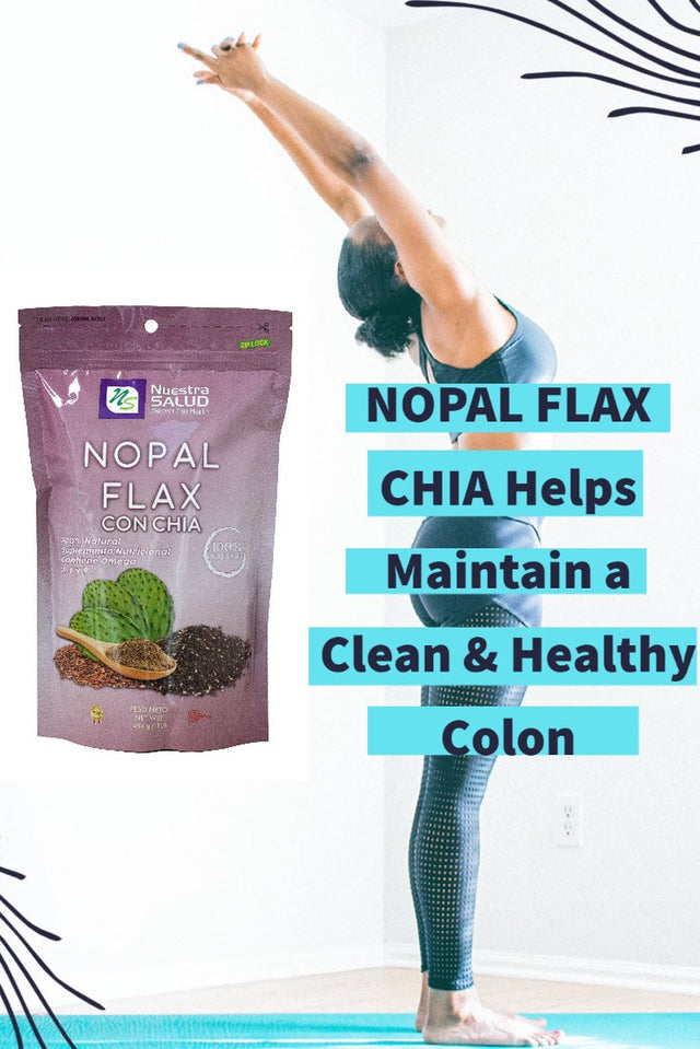 Nopal Flax - Manzana - Linaza plus Apple Flaxseed Fiber Dietary Supplement Powder Colon Cleanser Digestive Aid (454G)