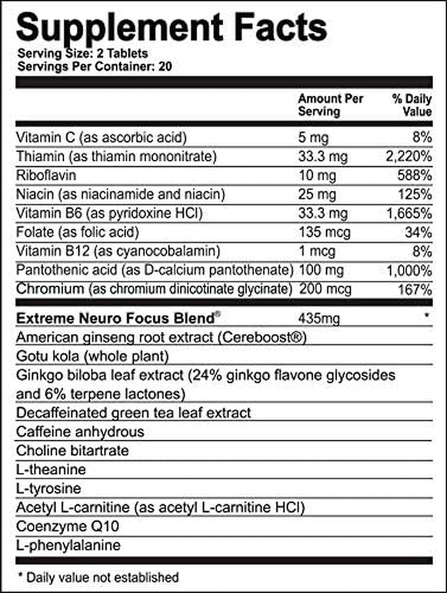 Focus Fast Extreme Nootropic Supplement. Improve Working Memory, Increase Focus and Boost Energy in as Little as 1 Hour! a Brain Pill to Promote Alertness and Cognition
