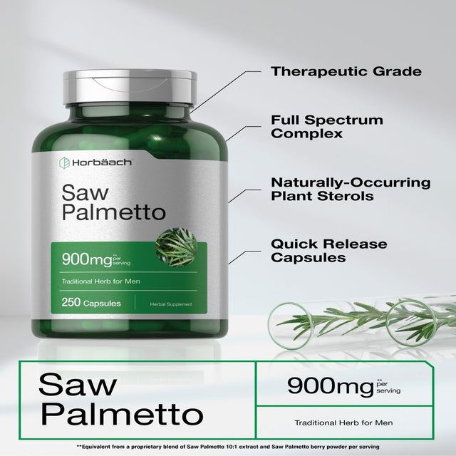 Saw Palmetto Extract | 900Mg | 250 Capsules | by Horbaach