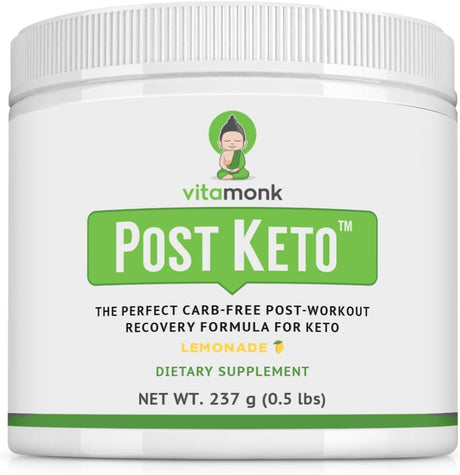 Vitamonk Keto Post Workout Recovery Drink after Workout Recovery Drink Optimal No-Carb Keto Post Workout for Men and Women - Faster Recovery -No Additives or Sugar - Non-Gmo