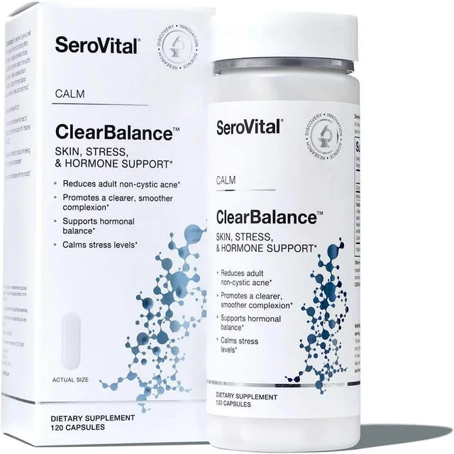 Serovital Clearbalance – Clearer Skin, Support Hormonal Balance, Reduce Feelings of Stress, Boost Mood, Clearer Complexion *, 30-Day Supply