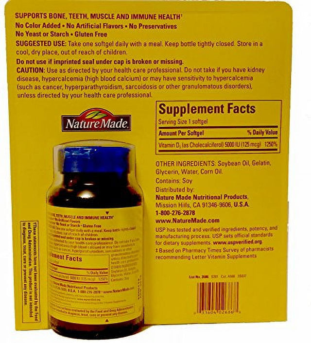 Nature Made Vitamin D-3 , 220 Count Softgels