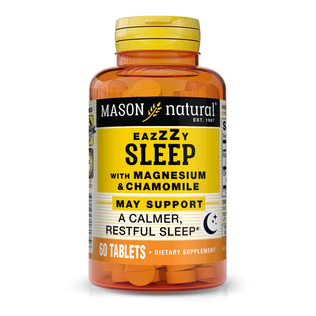 Mason Natural Eazzzy Sleep with Magnesium & Chamomile - Natural Sleep Aid, Supports a Calmer Restful Sleep, 60 Tablets