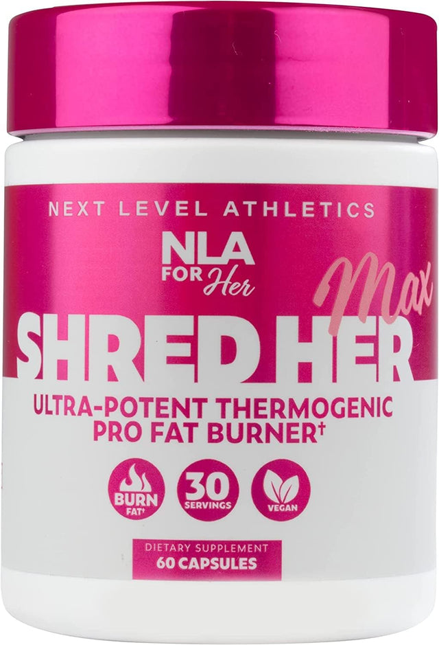 Shred Her Max (30 Servings) -Thermogenic for Women -Healthy Weight Management & Fat Loss W Caffeine, Reduce Stomach Belly Fat, Bloating, Metabolism Boost, Appetite Suppressant, Natural Diet Supplement