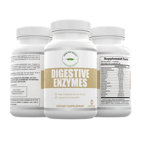 Herbs for Health Gluten Digestive Enzyme Dietary Supplement 60 Counts