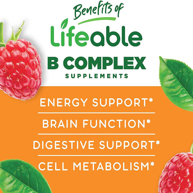 Lifeable Vitamin B Complex with Vitamin C for Kids - 90 Gummies