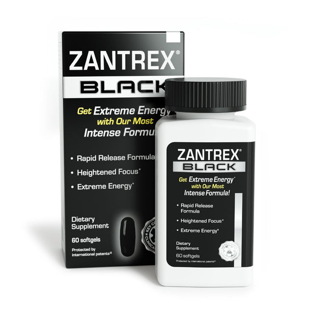 Zantrex Black – Energizing Weight Management Supplement Pills – Clinically Validated Ingredients – Dietary Supplements - 60 Count