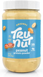 Tru-Nut Plant Based Peanut Butter Protein Powder - Vegan Protein Powder, Non Dairy, Gluten Free, Non GMO, Natural Protein Powder 16Oz