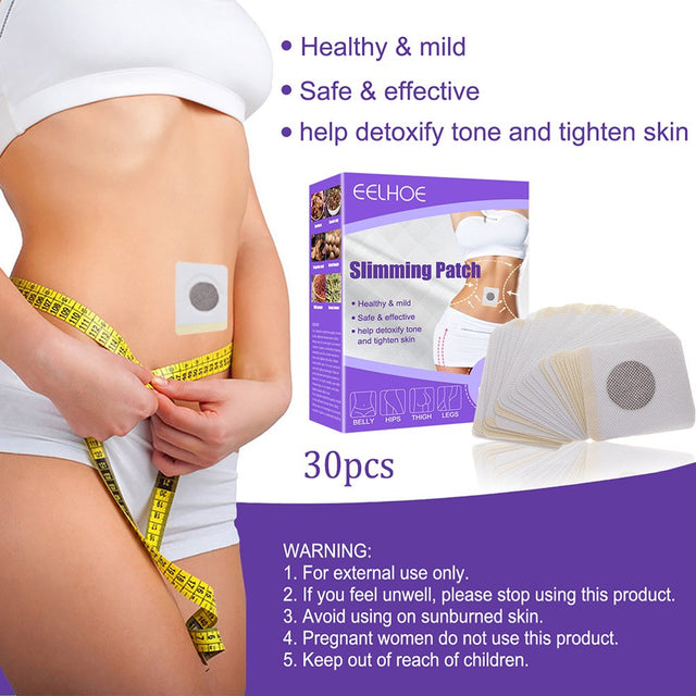 Weight Loss Patches,Waist Abdominal Fat Quick Slimming Natural Plant Belly Sticker for Men and Women (30Pcs)