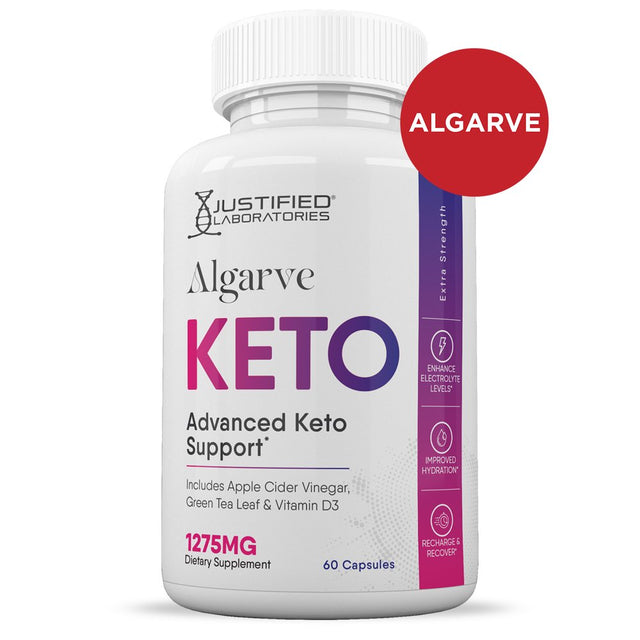 (2 Pack) Justified Laboratories Algarve Keto ACV Pills 1275Mg Dietary Supplement 120 Capsules