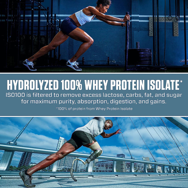 Dymatize ISO100 Hydrolyzed Protein Powder, 100% Whey Isolate , 25G of Protein, 5.5G Bcaas, Gluten Free, Fast Absorbing, Easy Digesting, Gourmet Vanilla, 20 Servings