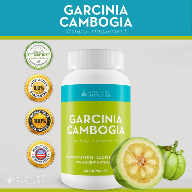 Garcinia Cambogia by Amazing Bio Labs- Weight Loss Supplement and Appetite Suppressant, Metabolism Booster, Carb Blocker & Belly Fat Burner for Men and Women