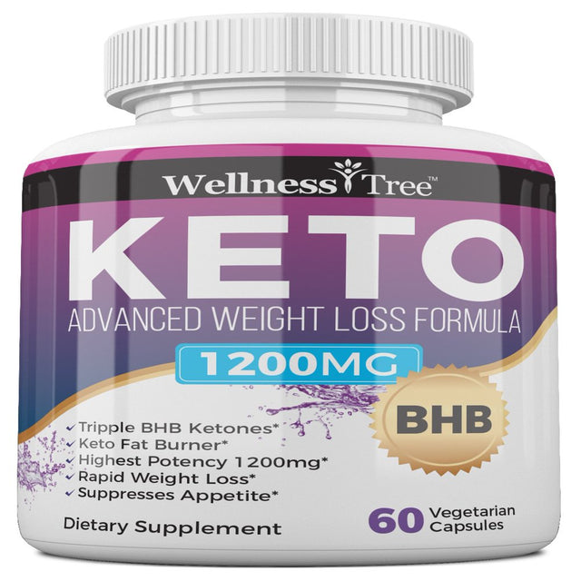 Max Strength Keto Diet Pill 1200Mg - 60 Capsules - Advanced Weight Loss Supplement - Burn Fat for Energy, Boost Metabolism, Ketosis Support - Non-Gmo, Gluten-Free - 2 Pack