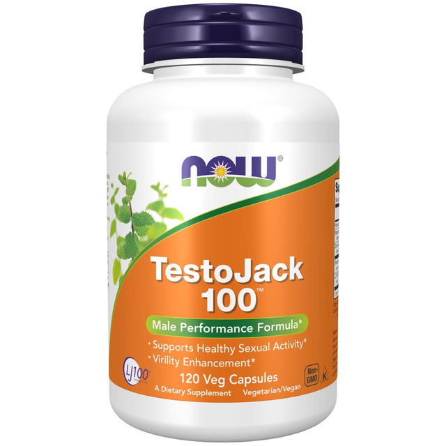 Now Supplements, Testojack 100 with Lj100, a Potent Standardized Extract of Tongkat Ali (Eurycoma Longifolia), Tribulus and Zma, 120 Veg Capsules