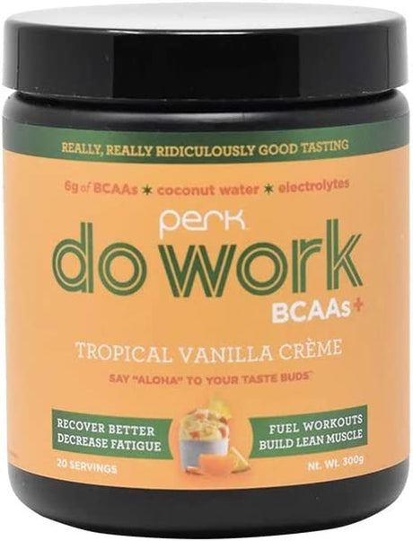 Perk Do Work BCAA+ Original Tropical Vanilla Creme (20 Servings)