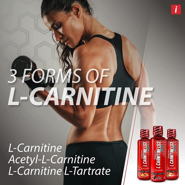 Isatori L-Carnitine LS3 1500, Mixed Berry Flavor, Liquid L-Carnitine with Acetyl L-Carnitine, L-Carnitine L-Tartrate, Stimulant Free Energy, No Calories, Sugar, Gluten, Keto-Friendly (32 Servings)