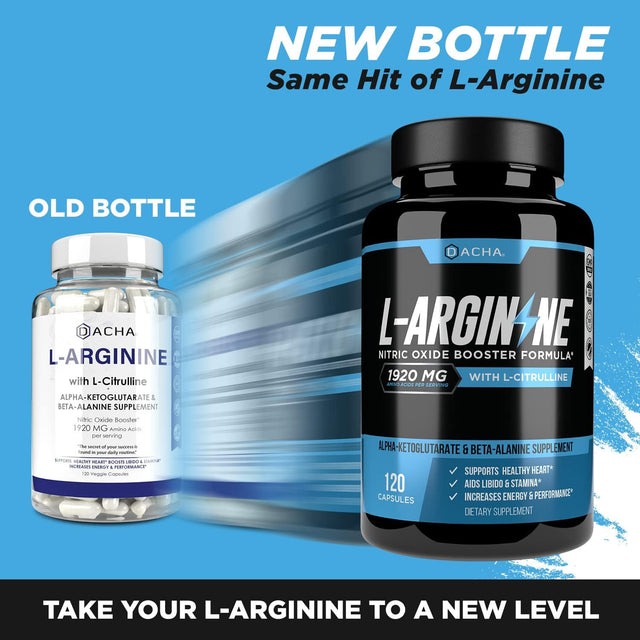 Premium L Arginine Pills 1920 MG - 120 VCAPS AAKG Nitric Oxide Precursor, L-Citrulline HCL, Beta Alanine, Essential Amino Acids for Energy, Muscle Growth, Heart Health, Vascularity & Stamina