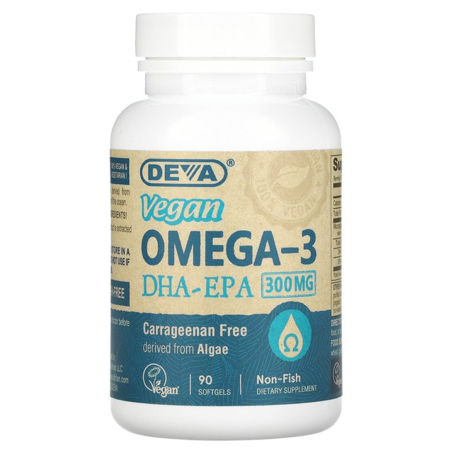 Deva Vegan Vitamins Omega 3 DHA EPA - 90 Softgels