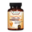 Antarctic Krill Oil 1000Mg, Omega-3S EPA, DHA, with Astaxanthin Supplement Sourced from Red Krill - Maximum Strength Omega 3 Brain Health Support with Phospholipids - 30 Servings, 60 Softgels