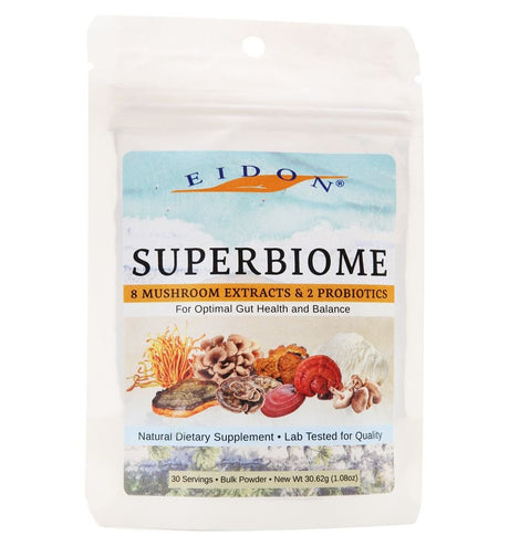 Eidon Ionic Minerals Superbiome, 8 Mushroom Extracts + 2 Probiotics, 1.08 Oz (30.6 G)