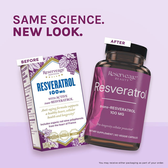 Reserveage Nutrition - Resveratrol 100 Mg. - 60 Vegetarian Capsules