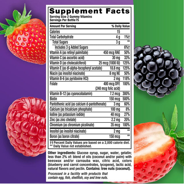 Vitafusion Women'S Gummy Vitamins, Mixed Berries, 150 Count