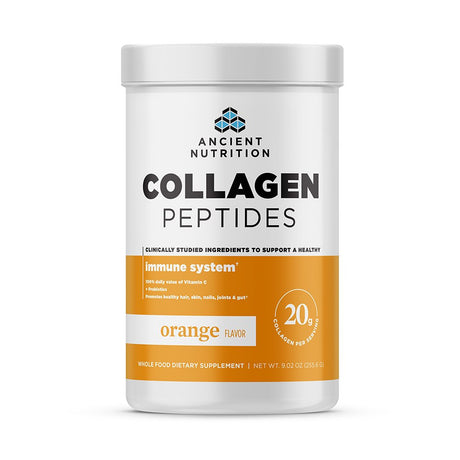 Collagen Peptides Powder by Ancient Nutrition, Hydrolyzed Collagen Peptides Powder for Healthy Immune System Support, Keto Friendly, Orange, 9.02 Oz