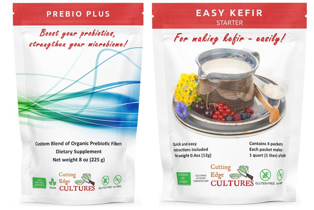 Cutting Edge Cultures Prebio plus Prebiotic Fiber Powder BEST Custom Blend of Organic Prebiotic Fibers Dietary Supplement 8 Oz