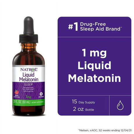 Natrol Melatonin Liquid Dietary Supplement, 2 Oz