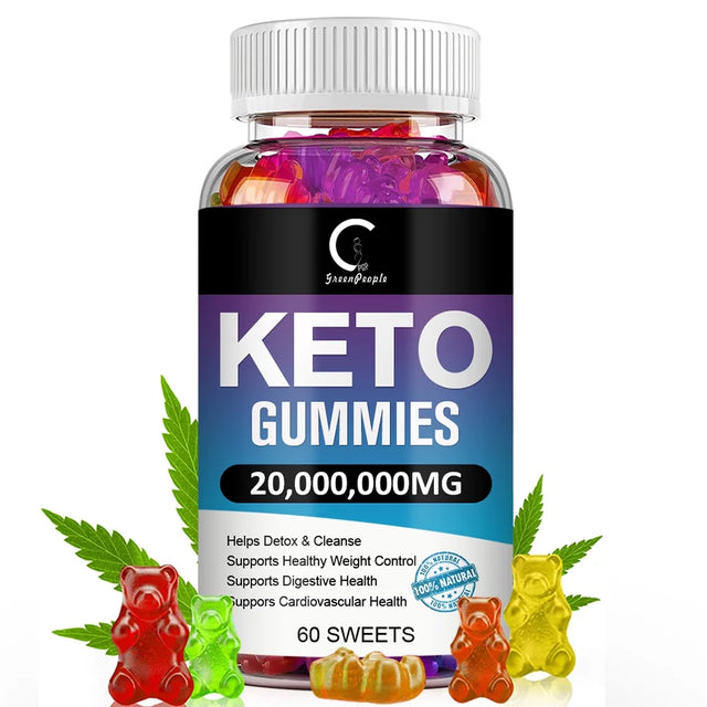 GPGP Keto Bear Gummies, Burning Body Fat, Weight Loss Supplement for Women & Men, 20,000,000Mg - 60 Capsules