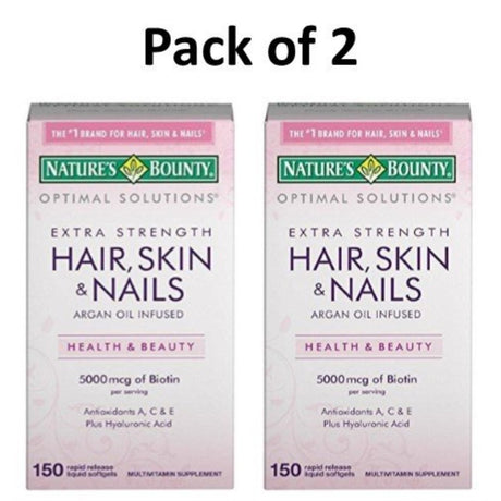 Nature'S Bounty Extra Strength Hair Skin Nails, 150 Count,Pack of 2