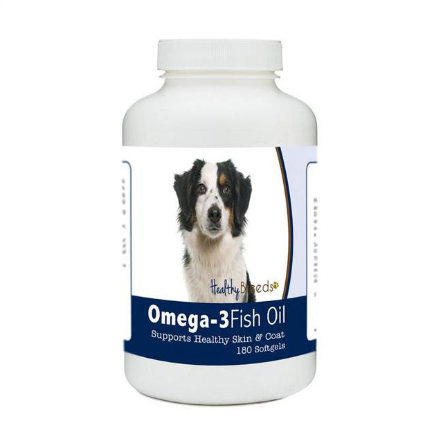 Healthy Breeds 840235185772 Miniature American Shepherd Omega-3 Fish Oil Softgels, 180 Count