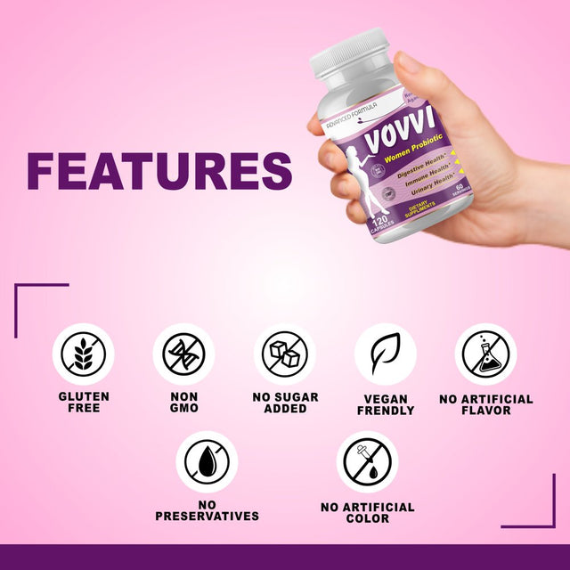 Daily Probiotic for Women, Supports Vaginal Health, Female Vaginal and Digestive Health Probiotic Supplement, 60 Ct