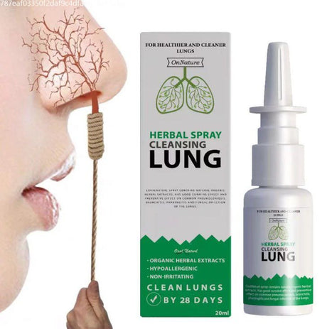 Lung Detox Herbal Cleanser Spray for Smokers Clear Nasal Congestion, Lung Cleanse for Smokers