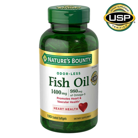 Nature'S Bounty Fish Oil 1400 Mg, 130 Coated Softgels