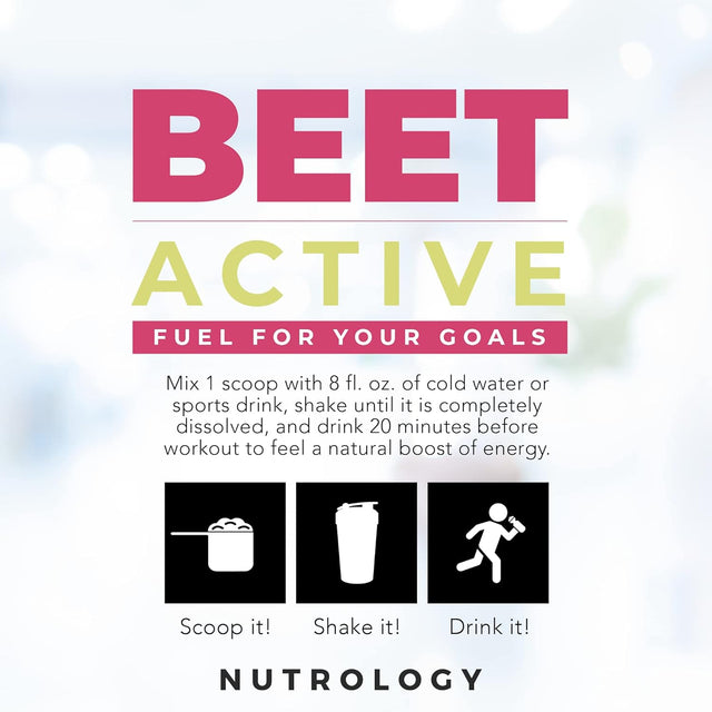 Beet Active - All-Natural Pre-Workout - Beet Root for Antioxidants and Stronger Nitric Oxide Levels - Yerba Mate for Energy and Focus with Vitamin C and Electrolytes, Gluten Free - Passion Fruit