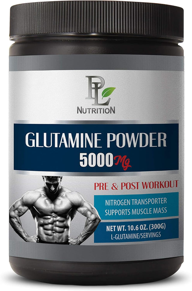 Muscle Mass Powder - L-GLUTAMINE Powder 5000 MG - PRE & Post Workout - L-Glutamine Best - 1 Can 300 Grams