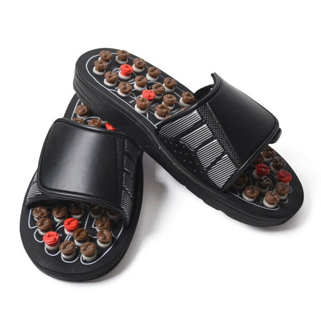 Foot Massagers Slippers Unisex Acupressure Massage Slippers for Relief Plantar Fasciitis Heel Arch Arthritis Neuropathy Pain (Size 38)