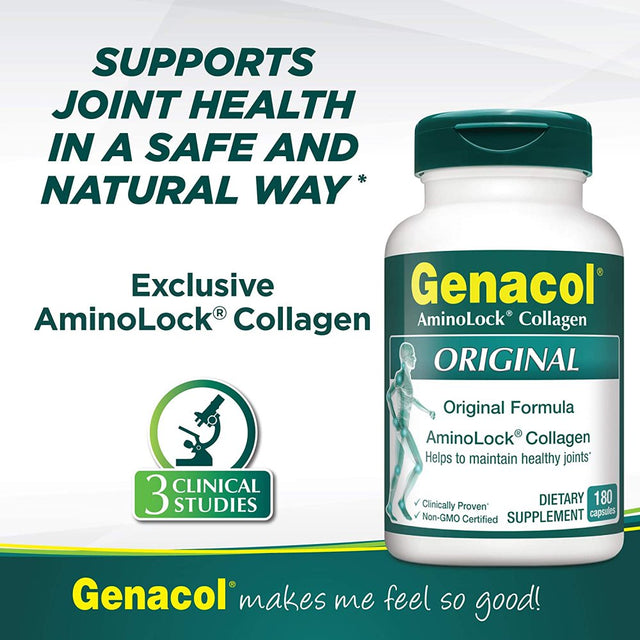 Genacol Original Formula Collagen Supplement for Joint Health, 180 Capsules