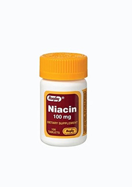 Rugby Niacin 100MG TAB NIACIN-100 MG White 100 Tablets UPC 005364076012