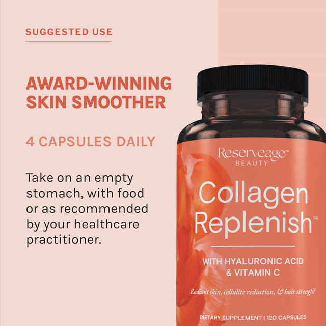 Collagen Replenish, 120 Capsules, Reserveage Nutrition