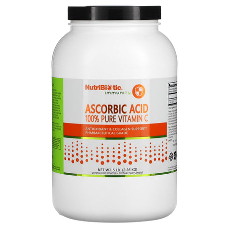 Nutribiotic Immunity, Ascorbic Acid, 100% Pure Vitamin C, Crystalline Powder, 5 Lb (2.26 Kg)