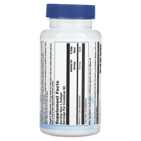 Vitamin D 5000, 125 Mcg, 90 Softgels, Nutra Biogenesis