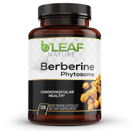 Berberine Phytosome - Superior Absorption - Natural Herbal Supplement – Gluten Free – Non GMO -1100Mg per Serving - 120 Vegetarian Capsules by B’Leaf Nature