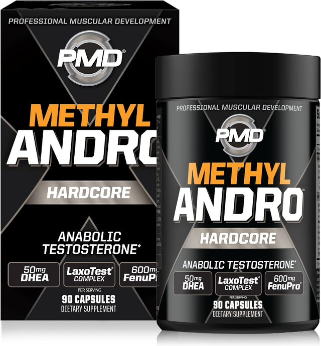 PMD Sports Methyl Andro with DHEA Amplifies Testosterone for Lean Muscle Growth and Strength Gains-Weightlifting and Workout Performance-Dietary Supplement (90 Vegetarian Capsules)