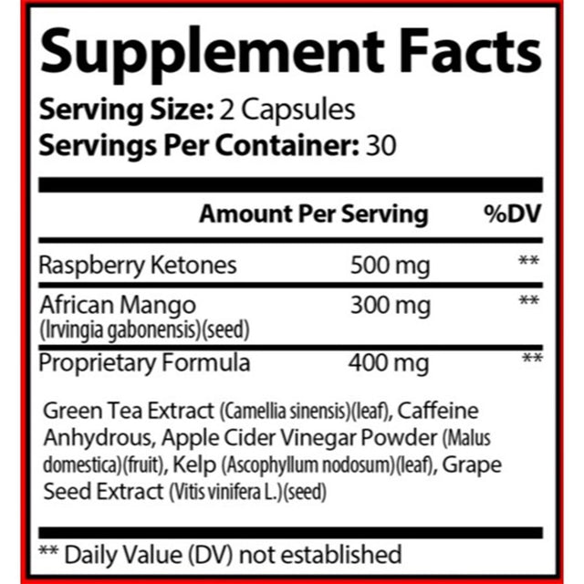 Herbacap 5-Burn Weight Loss Supplement with Unique Keto Formula (2 Pack), Burn Fat with Apple Cider Vinegar Capsules, Raspberry Ketones, Natural ACV Supplement for Appetite Control