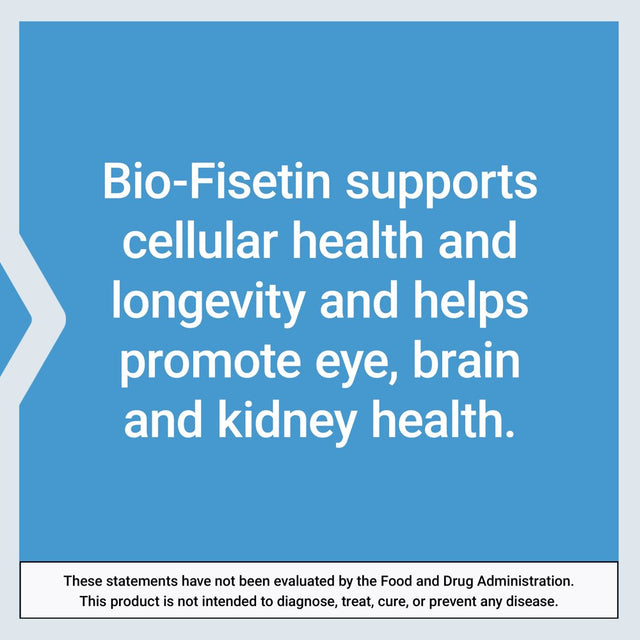 Life Extension Bio-Fisetin, Fisetin, Galactomannans from Fenugreek Seed, Cellular Health, Cognitive Health, Longevity, Gluten-Free, Vegetarian, Non-Gmo, 30 Vegetarian Capsules