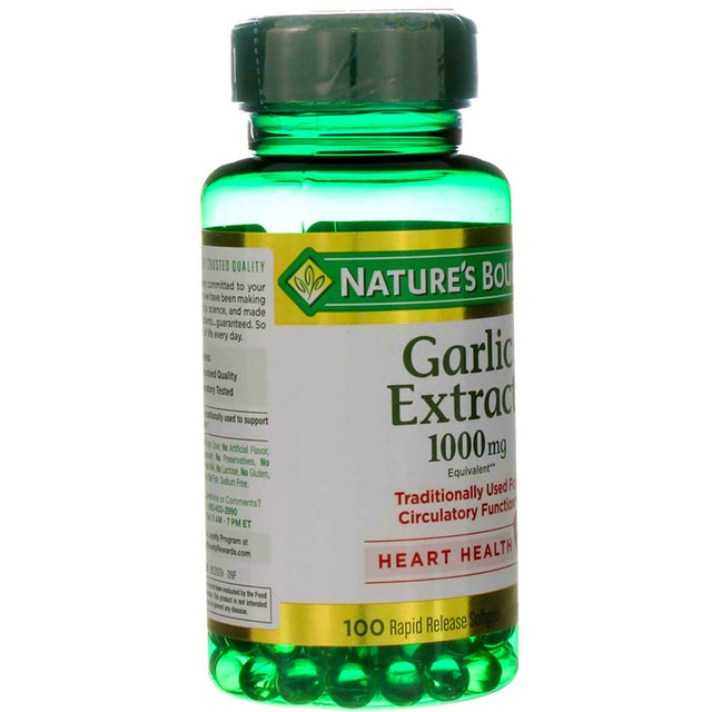 Nature'S Bounty Garlic Extract 1000 Mg Softgels 100 Ea (Pack of 2)