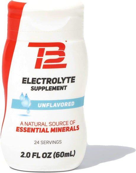 TB12 Electrolyte Supplement for Optimized Hydration - Electrolyte Drops for Water, Gluten-Free, Sugar-Free, Vegan, with Magnesium, Potassium, 24 Servings (Unflavored)