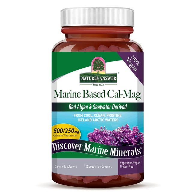 Nature’S Answer Marine Based CAL/MAG 500/250, Calcium/Magnesium, 120 V-Caps